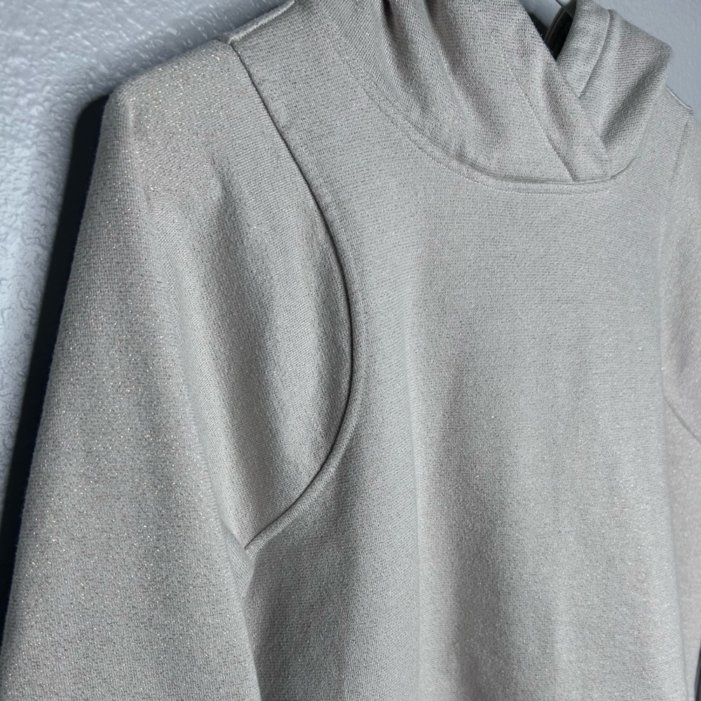 Lululemon Bone Gold Sparkle Cropped Pullover Hoodie - Picture 5 of 10